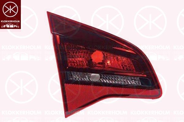 Tail Light Assembly, Left, Inner Section, Indicator Colour: Smoke Grey, with bulb holder, AL, 12 22 422 (OPEL), 13410928 (OPEL)