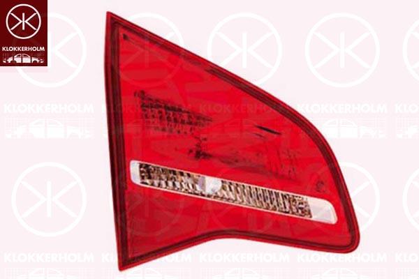 Tail Light Assembly, Left, Inner Section, without bulb holder, AL, 12 22 231 (OPEL), 12 22 477 (OPEL), 13307491 (OPEL), 13435485 (OPEL)