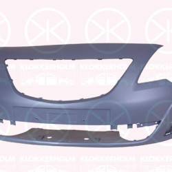 Bumper, w/primer, Front, with hole(s) for parking distance control, 13267710 (OPEL), 14 00 817 (OPEL)