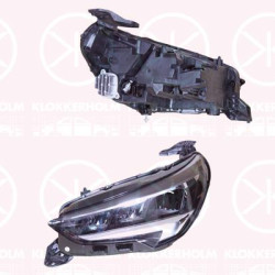 Headlight, Left, LED, with daytime running light (LED), with motor for headlamp levelling, Valeo, 9829522780 (OPEL)