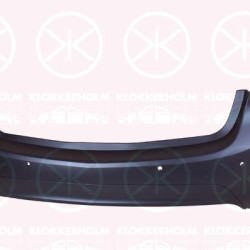 Bumper, w/primer, Rear, with hole(s) for parking distance control, Number of bores: 4, 13268247 (OPEL), 14 00 827 (OPEL)