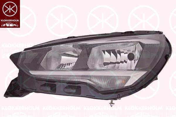 Headlight, Right, H7, H15, with daytime running light, with motor for headlamp levelling, Valeo, 9829465380 (OPEL)