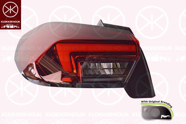 Tail Light Assembly, 5-drs, Right, LED, with lettering, Valeo, 9829317880 (OPEL)