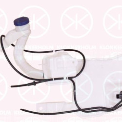 Washer Fluid Reservoir, window cleaning, with pump, Pump Type: Dual Pump, 643475 (OPEL), 9836393680 (OPEL)