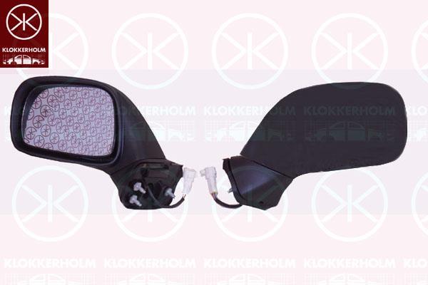 Opel Agila Veidrodis, for electric mirror adjustment, Convex, Left, Housing Colour: black, 09209149 (OPEL), 09210087 (OPEL), 4705259 (OPEL), 4705558 (OPEL)