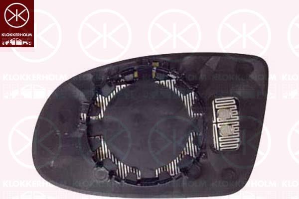 Mirror Glass, exterior mirror, Convex, Right, 14 28 714 (OPEL), 64 28 715 (OPEL), 90493862 (OPEL), 90565908 (OPEL)