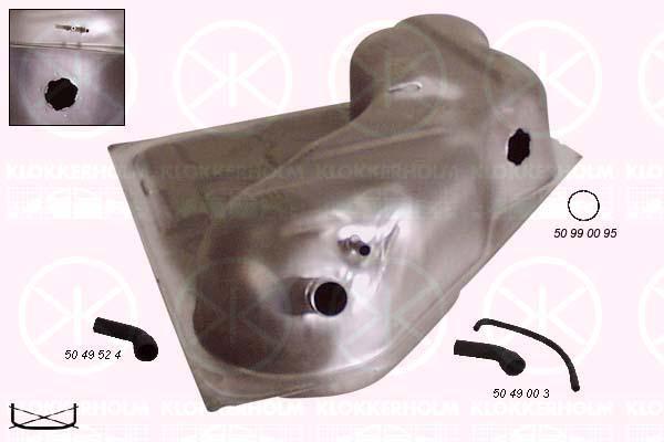 Fuel Tank, 50L, not inj., Ã19/42mm, with gaskets/seals, 90443236 (OPEL), 802016 (OPEL), 90442234 (OPEL)