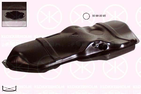 Fuel Tank, not inj., 52L, with gaskets/seals, 802287 (OPEL), 90296198 (OPEL), 90009491 (OPEL)