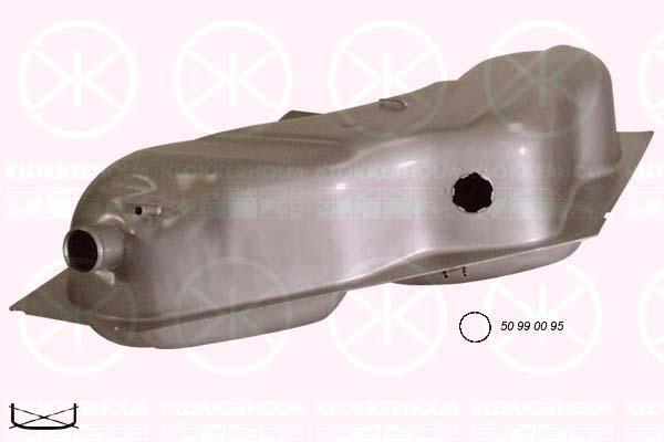 Fuel Tank, 50L, not inj., Ã14/56mm, with gaskets/seals, 0802237 (OPEL), 802237 (OPEL), 0802238 (OPEL), 802238 (OPEL), 90443236 (OPEL)