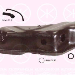 Fuel Tank, 50L, Central Injection, with gaskets/seals, 802017 (OPEL), 90443237 (OPEL), 90443239 (OPEL)