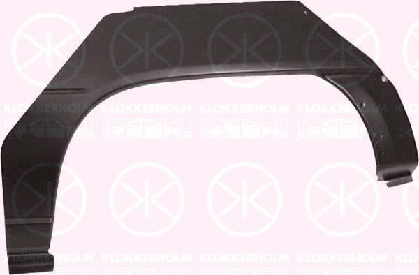 Quarter Panel, 2-dr, Wheel Arch Border, Repair Panel, Left Rear, 