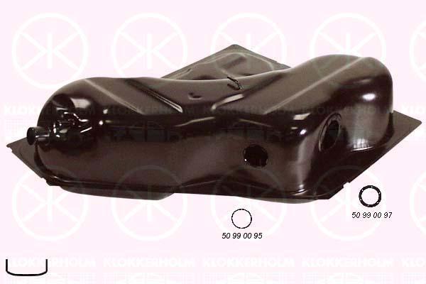 Fuel Tank, with gaskets/seals, inj, 50L, 802010 (OPEL), 90442235 (OPEL)