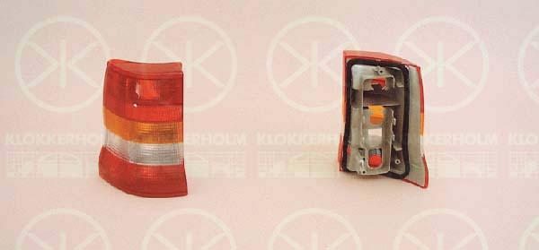 Lens, tail light assembly, without bulb holder, Right, 12 22 004 (OPEL), 90442019 (OPEL)