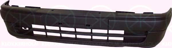 Bumper, Front, black, not for trim level: GSI, 14 00 119 (OPEL), 14 00 121 (OPEL), 90442417 (OPEL), 90442438 (OPEL)