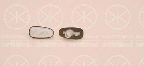 Direction Indicator, without bulb holder, white, lateral installation, 09120467 (OPEL), 17 13 400 (OPEL)