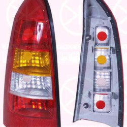 Tail Light Assembly, without bulb holder, Left, Indicator Colour: yellow, 09117210 (OPEL), 62 23 017 (OPEL)