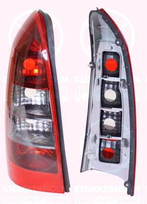 Tail Light Assembly, without bulb holder, Smoke Grey, Right, Indicator Colour: white, 62 23 038 (OPEL), 93174854 (OPEL)