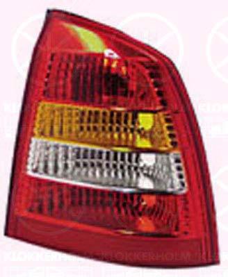 Tail Light Assembly, without bulb holder, Left, Indicator Colour: yellow, 09117439 (OPEL), 62 23 023 (OPEL)