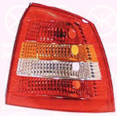 Tail Light Assembly, with rear fog light, without bulb holder, Left, 09117402 (OPEL), 62 23 021 (OPEL), 9117402 (OPEL)