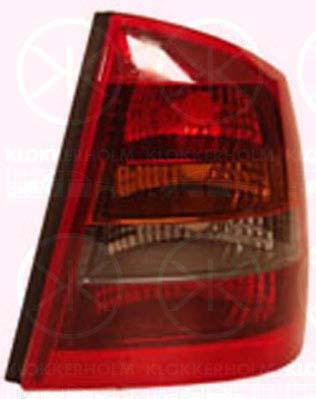 Tail Light Assembly, without bulb holder, Left, Indicator Colour: Smoke Grey, 09201151 (OPEL), 09201989 (OPEL), 12 22 077 (OPEL), 93175674 (OPEL)