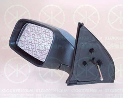 Exterior Mirror, w/primer, Convex, Control: linkage, Right, 60 28 076 (OPEL), 6028076 (OPEL)