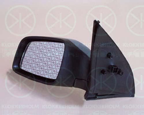 Exterior Mirror, w/primer, for electric mirror adjustment, Convex, Heatable, Right, 09142146 (OPEL), 60 28 081 (OPEL), 6028081 (OPEL), 64 28 081 (OPEL)