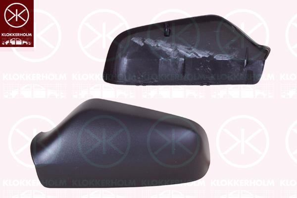 Housing, exterior mirror, black, Left, OE-TYPE, 09142203 (OPEL), 09196913 (OPEL), 1428858 (OPEL)