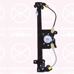 Window Regulator, OE-type, without electric motor, Electric, Left Rear, 51 40 015 (OPEL), 90521877 (OPEL)