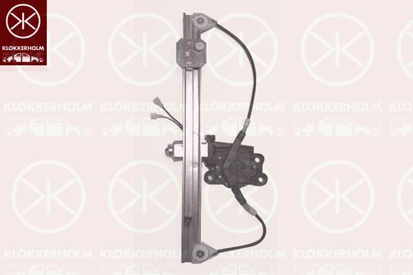 Window Regulator, 4-dr, with electric motor, Electric, Right Rear, 51 40 016 (OPEL), 90521878 (OPEL)