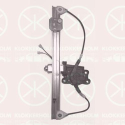 Window Regulator, 4-dr, with electric motor, Electric, Right Rear, 51 40 016 (OPEL), 90521878 (OPEL)