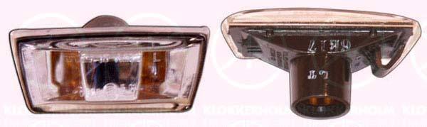 Direction Indicator, without bulb holder, Crystal clear, Left, Housing Colour: black, 13497989 (OPEL), 13131298 (OPEL), 13252455 (OPEL), 17 13 414 (OPEL)