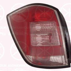 Tail Light Assembly, without bulb holder, white/red, Left, 93182992 (OPEL), 12 22 652 (OPEL), 93186478 (OPEL)