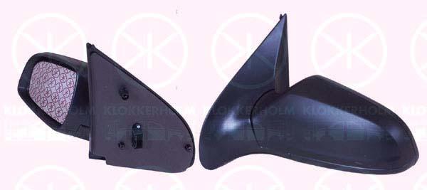 Exterior Mirror, for electric mirror adjustment, Aspherical, Heatable, Left, Connector Shape: angular, Number of pins: 5, 13141997 (OPEL), 13253338 (OPEL), 64 28 185 (OPEL)