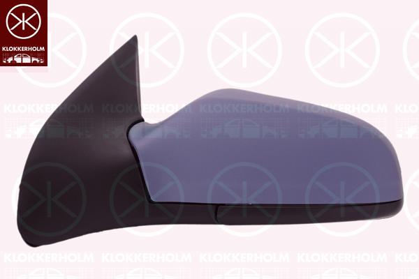 Exterior Mirror, w/primer, for electric mirror adjustment, Convex, Heatable, Right, 13253342 (OPEL), 64 28 278 (OPEL)