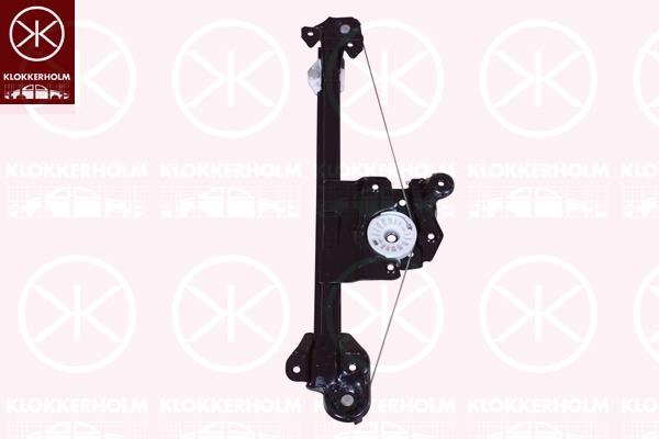 Window Regulator, OE-type, without electric motor, Electric, Left Rear, 01 40 270 (OPEL), 01 40 308 (OPEL), 13100420 (OPEL), 13100423 (OPEL)