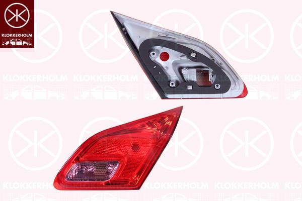 Galinis žibintas, 5-drs, without bulb holder, Right, Inner Section, 1222165 (OPEL), 13306456 (OPEL)