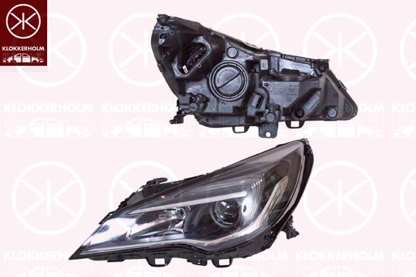 Headlight, Right, Illuminance [lx]: 20, H7/H1, with daytime running light, with motor for headlamp levelling, ZKW, 13488970 (OPEL), 39081893 (OPEL)