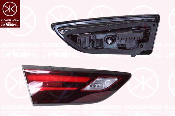 Tail Light Assembly, 5-drs, Left, LED, Inner Section, with bulb holder, AL, 13401166 (OPEL), 39098794 (OPEL)