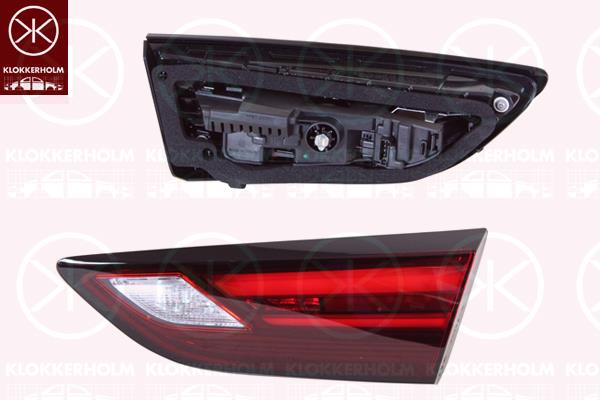 Tail Light Assembly, 5-drs, Right, LED, Inner Section, with bulb holder, AL, 13401167 (OPEL), 39098795 (OPEL)