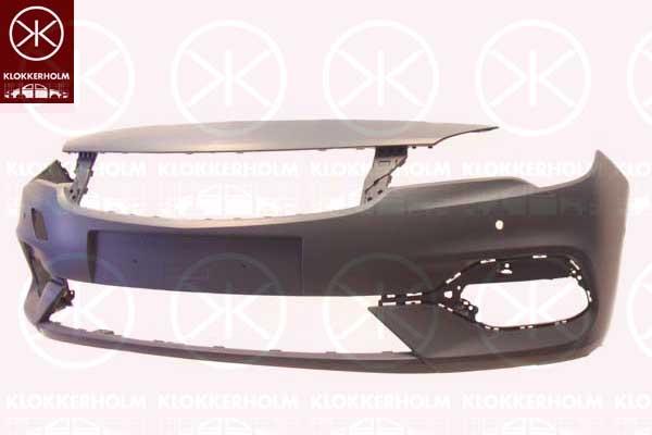 Bumper, w/primer, with hole(s) for parking assistant system, Front, Number of bores: 4, 39163671 (OPEL)