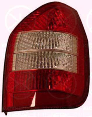 Tail Light Assembly, without bulb holder, Left, Indicator Colour: white, 12 22 075 (OPEL), 93175677 (OPEL)