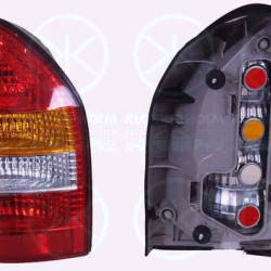 Tail Light Assembly, without bulb holder, Left, Indicator Colour: yellow, 09117444 (OPEL), 62 23 027 (OPEL)