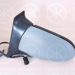 Exterior Mirror, w/primer, for electric mirror adjustment, Convex, Heatable, Left, 64 28 105 (OPEL), 90580741 (OPEL)