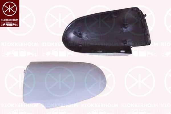 Housing, exterior mirror, w/primer, Left, 09142139 (OPEL), 6428755 (OPEL)