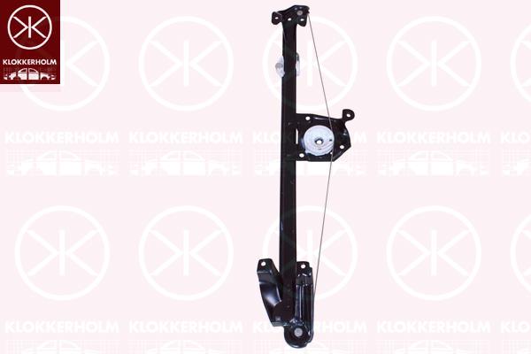 Window Regulator, 4-dr, OE-type, without electric motor, Electric, Right Rear, 01 40 000 (OPEL), 90579540 (OPEL)