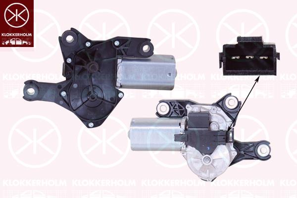 Wiper Motor, Rear, Voltage [V]: 12, 09137147 (OPEL), 1273063 (OPEL), 6272480 (OPEL), 90587523 (OPEL), 9137147 (OPEL)