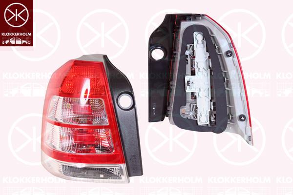 Tail Light Assembly, Left, Indicator Colour: Crystal clear, with bulb holder, AL, 13305774 (OPEL)