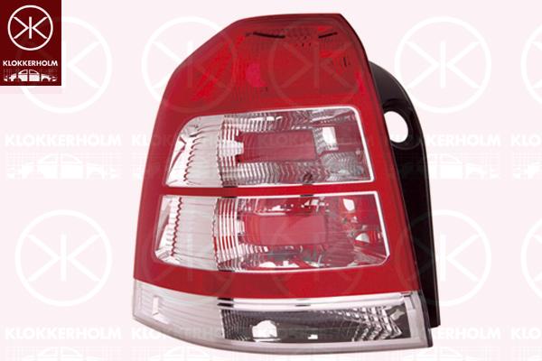 Tail Light Assembly, without bulb holder, Left, Indicator Colour: white, 12 22 372 (OPEL), 93192915 (OPEL), 95512599 (OPEL)