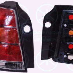 Tail Light Assembly, without bulb holder, Left, Indicator Colour: yellow, 12 22 119 (OPEL), 12 22 176 (OPEL), 93168349 (OPEL), 93183065 (OPEL), 93190792 (OPEL)