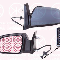 Exterior Mirror, Right, for electric mirror adjustment, Electronically foldable, Number of pins: 7, Heatable, w/primer, Convex, 1 428 378 (OPEL), 1 428 398 (OPEL), 13302184 (OPEL), 13302198 (OPEL), 13312909 (OPEL), 14 28 370 (OPEL)